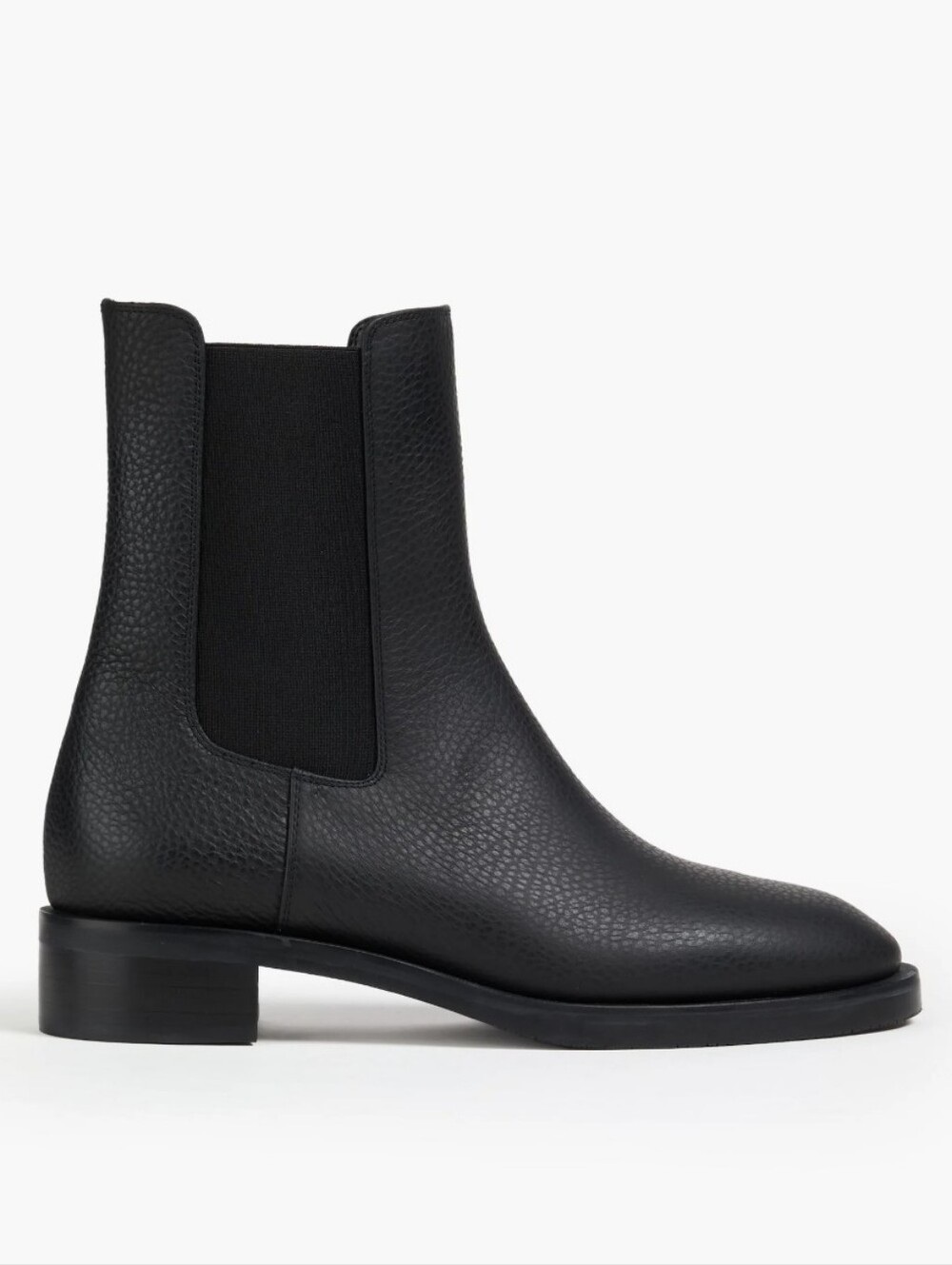 Stuart Weitzman Lenora Pebbled Leather Chelsea Boots